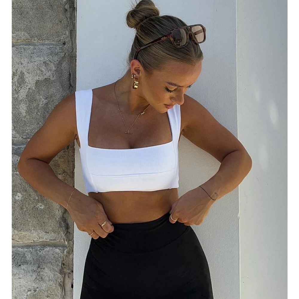 White Fox Boutique 'In the mix top' - white Small